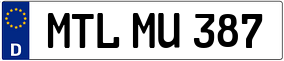 Trailer License Plate